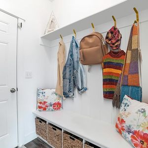 ตะขอแขวนเสื้อโค้ทโลหะทองเหลืองคู่ที่มีสไตล์และแข็งแรงติดผนังสไตล์วินเทจสำหรับประตูแอพพลิเคชั่นแขวนแจ็คเก็ตผ้าขนหนูหมวก - Product Image 4