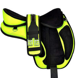 Sillín de caballo occidental de cuero de estilo inglés de calidad superior con juego de tachuelas hecho en Pakistán - Product Image 6