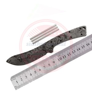 Vente en gros de lames vierges Damas couteau de chasse en acier inoxydable couteau de chasse à lame vierge - Product Image 5