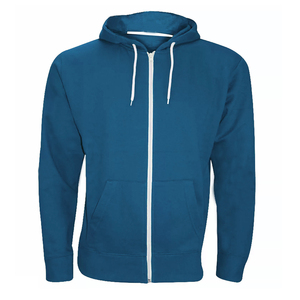 Meilleure vente 100% sweat à capuche zippé en molleton de coton pour hommes surdimensionné à manches longues teint uni pour l'hiver - Product Image 6