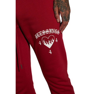 Pantalon de jogging décontracté streetwear, coupe droite, léger, personnalisable, 100 % coton, séchage rapide, respirant, avec cordon de serrage - Product Image 4
