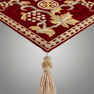 Vestimenta Litúrgica de Terciopelo Granate para Iglesia Ortodoxa, Nabedrennik con Bordado de Lingotes de Oro, Palitsa, Accesorio Litúrgico, Venta al por Mayor - Product Image 2