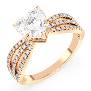 แหวนหมั้นเพชรโมอิสซาไนต์ทรงหัวใจ 2.25 กะรัต เงินแท้ 925 ราคาส่งจากโรงงาน REYES เครื่องประดับคุณภาพสำหรับผู้หญิง - Product Image 2