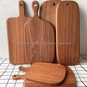 เขียงไม้อะคาเซียแบบ2024พรีเมี่ยมสำหรับวางบนเคาน์เตอร์ขนมปังเนื้อเขียงไม้ทนทานพร้อมที่จับ - Product Image 2