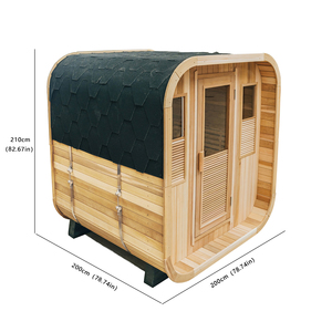 Waterproof <b>Outdoor</b> Traditional Sauna Room Solid Wood Portable <b>Outdoor</b> Sauna Room for Family Use - Product Image 5