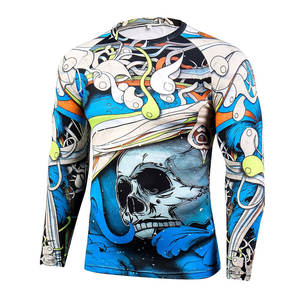 Camiseta de Compresión de Manga Larga con Estampado por Sublimación Personalizado para Artes Marciales Mixtas, Jiu-Jitsu Brasileño, Surf, Entrenamiento en Gimnasio - Product Image 1