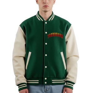 Veste de baseball sur mesure en taille plus pour hommes, nouvelle arrivée, style décontracté, veste universitaire lourde, techniques brodées - Product Image 1