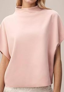 Haute qualité femmes luxe lourd 100% coton épais surdimensionné respirant col montant t-shirt lourd surdimensionné Boxy t-shirt - Product Image 3