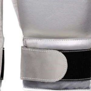 Gants de boxe professionnels en cuir argenté avec fermeture velcro au poignet, pour l'entraînement et le sparring, pour hommes et femmes - Product Image 5