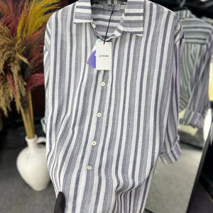 Chemises habillées en satin à pois pour hommes, décontractées, à manches longues, boutonnées, vêtements de plage printemps-été, légères et respirantes - Product Image 1