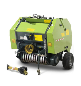 Nouveau modèle de tracteur de presse à balles rondes de ferme le plus vendu à bon prix Presse à balles rondes de foin de paille avec roue prête pour l'exportation - Product Image 1
