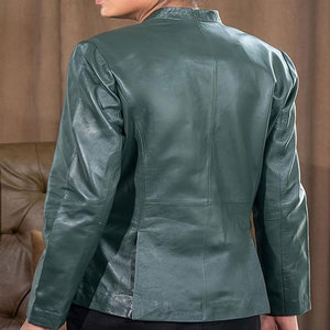 Vintage Leather Jacket <b>Zipper</b> Washed High Street Style Wholesale Price Hot <b>Sale</b> Optimized <b>for</b> Winter Wear 2025 New Arrival - Product Image 5