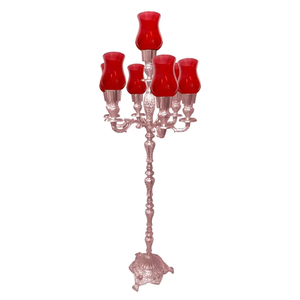 เชิงเทียนลายนูนรูปพายุเฮอริเคน7แขนสำหรับตกแต่งบ้านงานแต่งงานวันเกิดวันวาเลนไทน์ & วันคริสต์มาส - Product Image 1