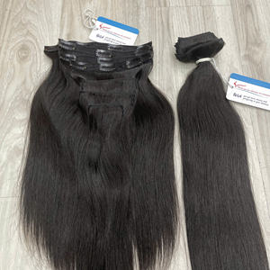 Extensiones de Cabello con Clip, Color Natural, Disponibles al por Mayor, Piezas de Alta Calidad, Extensiones de Cabello Humano Vietnamita 100% - Product Image 6
