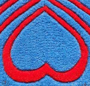 KNOT Hand Tufted Wool Rug 'Home Heart Is' Striped Design Soft Touch Multicolor Customizable Size for <b>Door</b> Space Living Rooms - Product Image 2