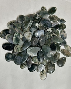 หินโมราโมเสคทรงหลังเบี้ยมอสธรรมชาติเกรด AAA อัญมณีทรงหลวมปรับขนาดได้ตามต้องการ - Product Image 3