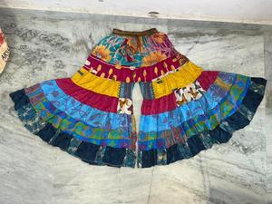 กางเกงปาลาซโซผ้าไหมลายปะติดแบบใหม่, กางเกงขากว้างลายปะติด - Product Image 6