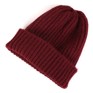 OME-Gorro de punto acrílico con puños, gorro de invierno liso teñido en blanco, de Jacquard, unisex, de alta calidad, con logotipo personalizado - Product Image 4