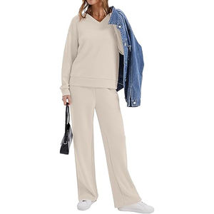 Wholesale Custom Spring Breathable Eco-Friendly Four-Way Stretch Solid Printed Fashion Ladies Activewear Two Piece Sweatsuits - Product Image 5