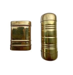Pure Brass with Inside <b>Tin</b> Lining 2 Containers Lunch <b>Tiffin</b> Box with Hammered Design for Office School Travelling - Product Image 5