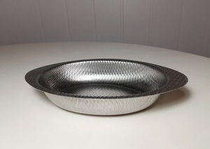 Nueva bandeja de servicio de aluminio con diseño martillado hecho a mano con acabado de níquel para bodas Ramadán Hotel interior y servicio doméstico - Product Image 2