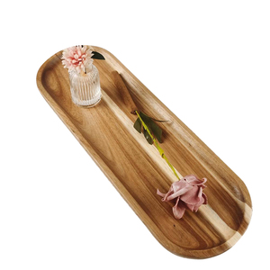 Plateau décoratif artisanal à usage polyvalent plateau en bois de service pour petit-déjeuner plateau de service de finition naturelle de qualité supérieure - Product Image 1
