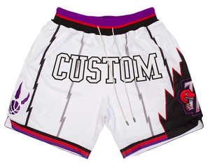 Pantalones Cortos Deportivos Personalizados para Hombre en Color Morado con Ribete Naranja y Cierre con Cordón, Impresión por Sublimación, Tela Satén Transpirable - Product Image 6