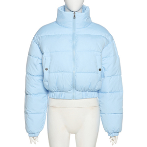 Personalizado al por mayor barato de alta calidad 2024 otoño moda mujer todo estampado puffer de invierno bomber crop Jacket - Product Image 5