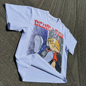 Camiseta de manga corta para hombre, cuello redondo, alta calidad, estilo juvenil de verano, 200 gramos, tejido ecológico, poliéster/algodón. - Product Image 2