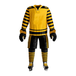 Ensemble de vêtements de sport de hockey sur glace de qualité supérieure unisexe respirant antibactérien 100% polyester pour adultes Logo personnalisé - Product Image 1