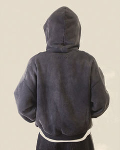 Respirant haute qualité hommes confortable pull à capuche grande taille réversible utiliser motif solide respirant vêtements d'hiver adultes - Product Image 4