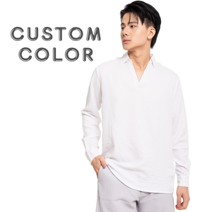 Vente en gros Compression personnalisée Chemise décontractée vintage en polyester/coton imprimée à séchage rapide Printemps du Vietnam Prix compétitif OEM/ODM - Product Image 1
