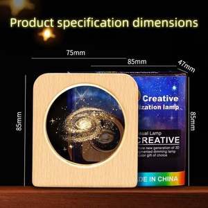 Lámpara de Cristal 3D Personalizada con Rotación de 360 Grados, Precio Directo de Fábrica 2026 °   Lámpara de Noche con Ilusión 3D, Lámpara de Bola de Cristal LED 3D - Product Image 4