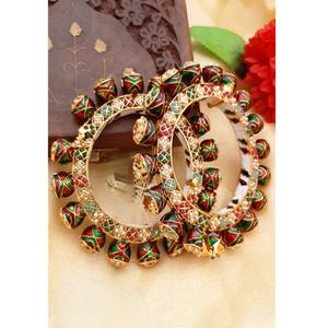 Beautiful Ethnic Kada <b>Bangle</b> Jewelry <b>Set</b> Elegant Openable <b>Bangle</b> with Meenakari for Women Traditional Wear for Functions - Product Image 1