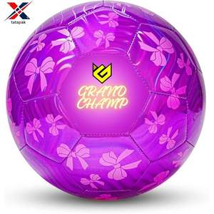 Balón de fútbol profesional, logotipo de PVC personalizado de alto rendimiento, respetuoso con el medio ambiente, vejiga de goma cosida a máquina, resistente al agua - Product Image 3
