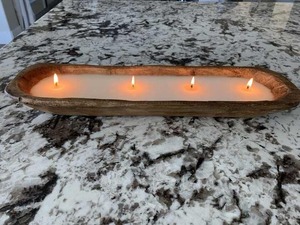 Portavelas de madera y bandejas decorativas para velas de mesa Estilo Tazón con sin pulir para regalos y manualidades al aire libre - Product Image 4