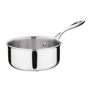 Non reactive stainless steel metal sauce <b>pan</b> <b>preserving</b> food flavors nutrition during healthy daily cooking - Product Image 2