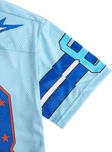 T-shirt surdimensionné à col en V pour hommes Y2K Streetwear Baggy Jersey Impression DTF personnalisée disponible - Product Image 2