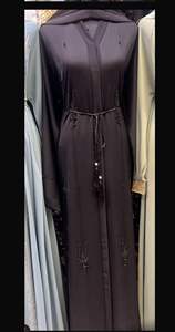 2024 Dubai Collection beau noir traditionnel islamique caftan Abaya pour femmes fabriqués à la main pantalons longs vêtements musulmans - Product Image 2