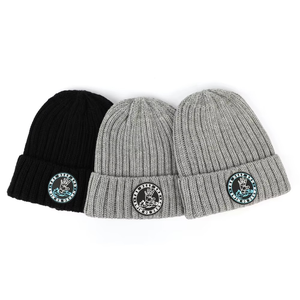 Gorros de punto con estampado Jacquard de LICRA/algodón de alta calidad con logotipo personalizado invierno mantener el calor viaje común - Product Image 6