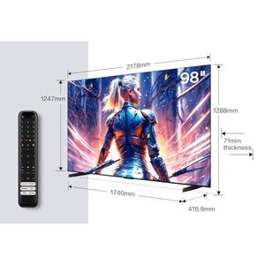 ทีวีสมาร์ท 4K Ultra HD ขนาด 98 นิ้ว พร้อมระบบสตรีมมิ่งไร้สาย เสียงสเตอริโอ ควบคุมด้วยเสียง โมดูลจอ LCD อัจฉริยะ - Product Image 4
