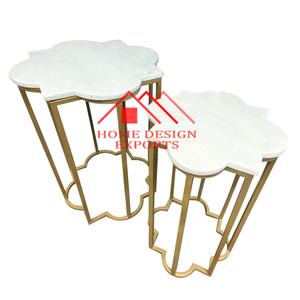 เฟอร์นิเจอร์โต๊ะทำจากโลหะนิกเกิลสีเงินตกแต่งบ้านใช้เฟอร์นิเจอร์โลหะทำด้วยมือ - Product Image 5