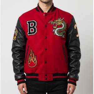 Veste Letterman en laine personnalisable Bomber universitaire Fashion-Forward pour commandes en gros - Product Image 6