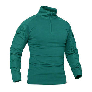 Chemise d'entraînement tactique haute performance pour hommes Tissu anti-déchirure évacuant l'humidité Idéal pour les sports de plein air et les vêtements de travail - Product Image 2