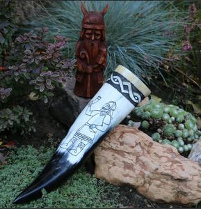 Logotipo personalizado de alta calidad tallado cuerno de buey de búfalo soporte de gancho de cuero pulido Natural estilo religioso India Animal Craft - Product Image 4