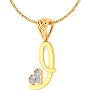 Ishi เพชรหรูหรา18K ทอง I ตัวอักษร Lab ปลูกจี้เพชร - Product Image 2