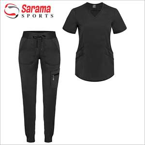 Conjuntos de jogging de nuevo estilo, uniforme de enfermería, material escolar, de licra, con logotipo personalizado, venta al por mayor - Product Image 6