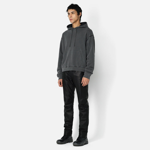 Sudadera con capucha vintage lavada con ácido para hombre 100% algodón polar diseño de logotipo personalizado de gran tamaño en blanco con patrón de impresión sólida - Product Image 5