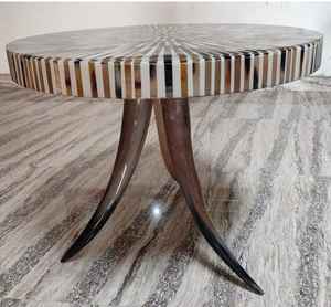 โต๊ะกาแฟทำจากเขาควายธรรมชาติ ดีไซน์ทันสมัย พร้อมการตกแต่งด้วยวัสดุธรรมชาติ สำหรับการตกแต่งห้องนั่งเล่นสไตล์มินิมอล ในราคาที่เข้าถึงได้ - Product Image 6