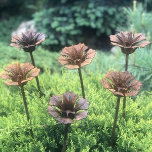 Piquets de jardin en métal, accents décoratifs pour la cour, pour jardin extérieur, finition durable, résistant à la rouille, résistant aux intempéries, qualité solide - Product Image 6